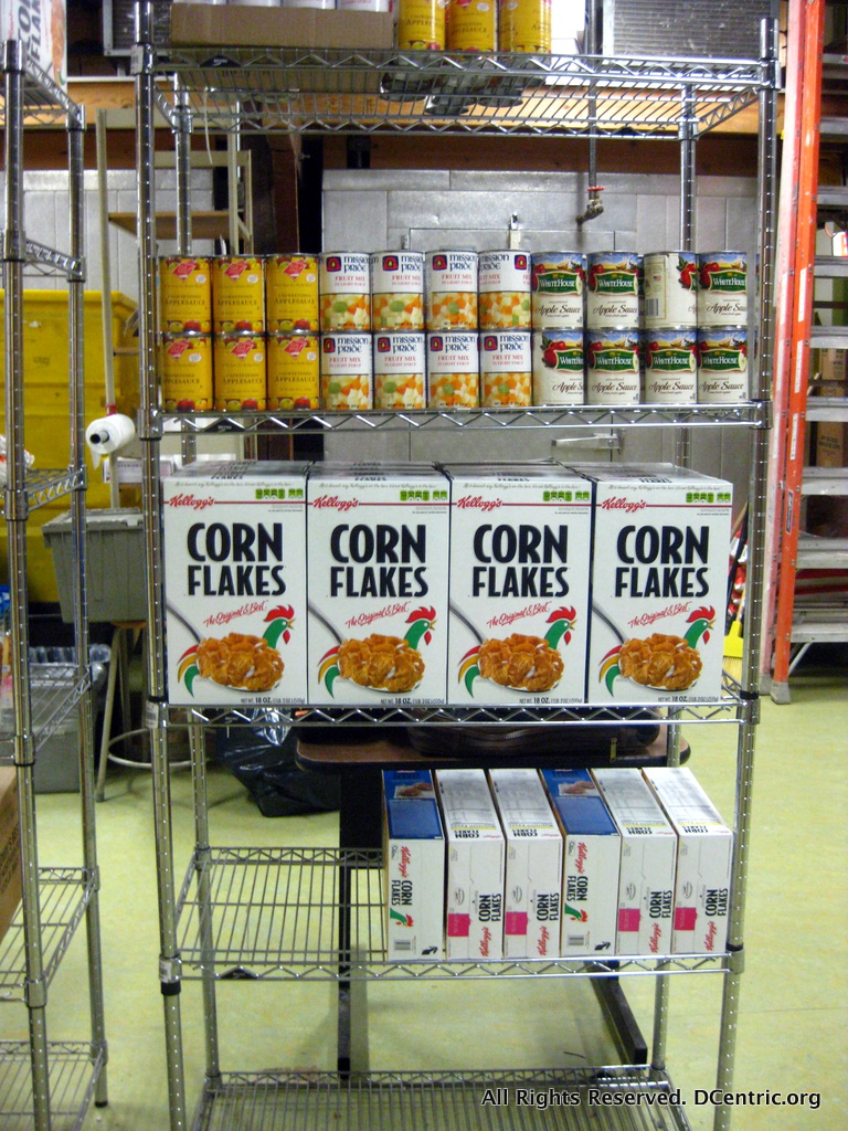 The food pantry, where clients can access nutritious fare.